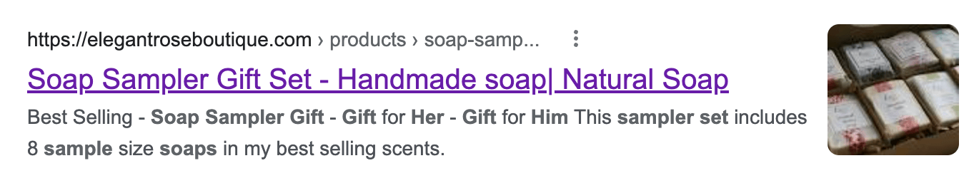 soap sampler meta description
